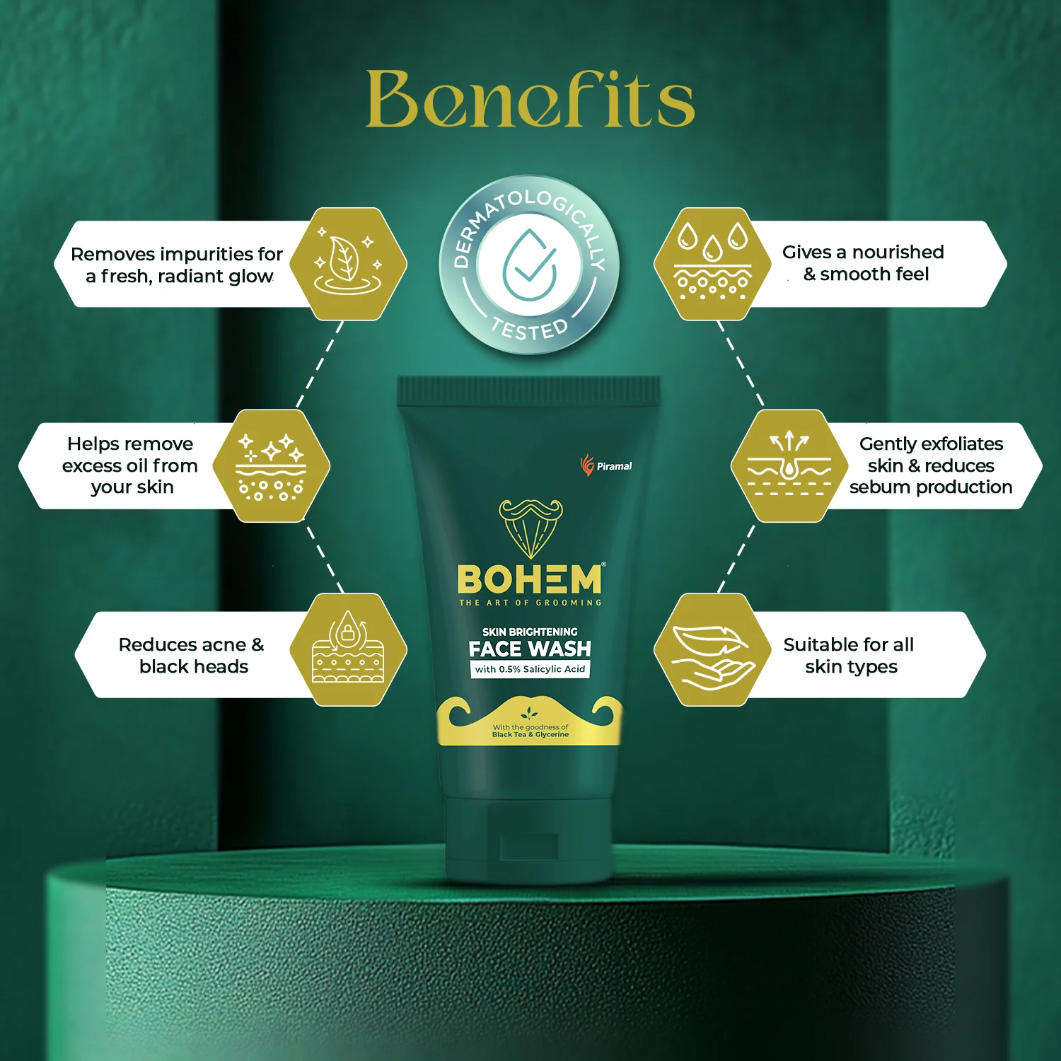 Skin Brightening Face Wash for Men 100ml | Anti Acne FaceWash | All Skin Types - Image 4