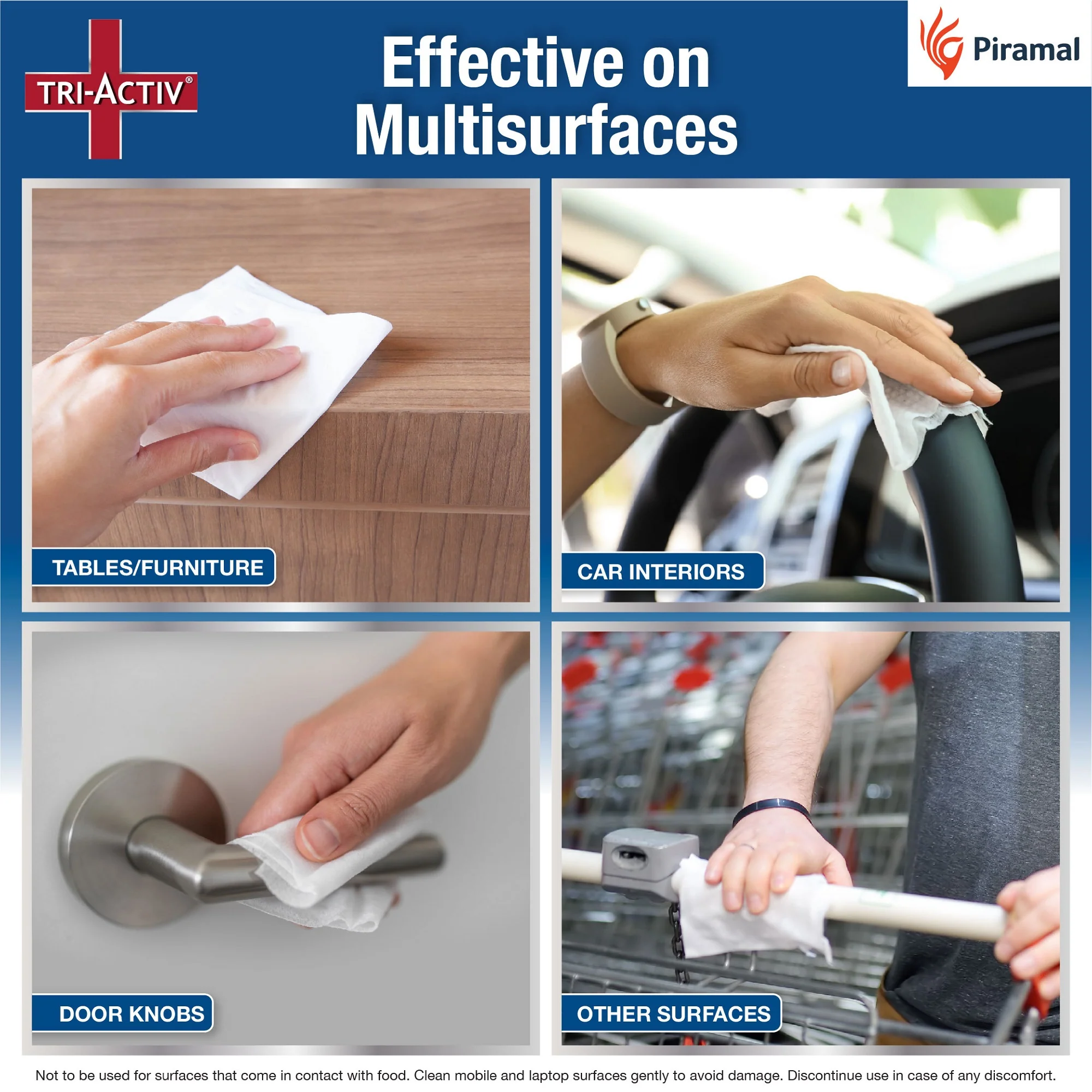 Tri-Activ Multipurpose Germ Protection Wipes | For Skin and Multisurfaces-80s wipes - Image 6